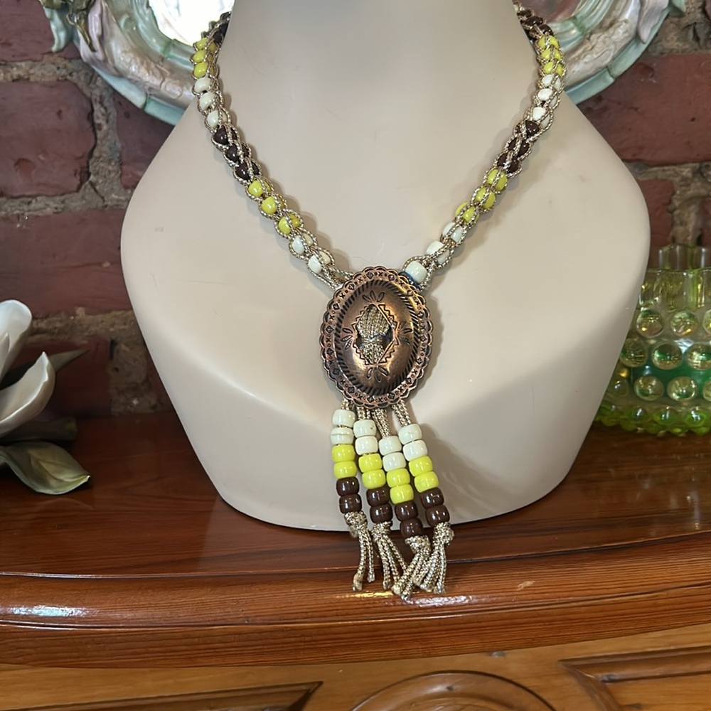 Western Lasso Concho Necklace
